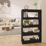 Vidaxl boekenkast kamerscherm 80x30x135 cm bewerkt hout zwart