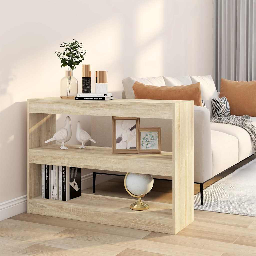 Vidaxl boekenkast kamerscherm 100x30x72 cm sonoma eikenkleurig