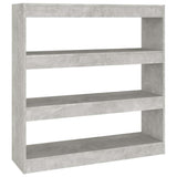 Vidaxl boekenkast kamerscherm 100x30x103 cm betongrijs