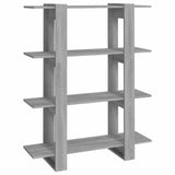 Vidaxl boekenkast kamerscherm 100x30x123,5 cm grijs sonoma eiken