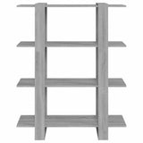 Vidaxl boekenkast kamerscherm 100x30x123,5 cm grijs sonoma eiken