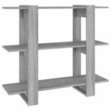 Vidaxl boekenkast kamerscherm 100x30x87 cm grijs sonoma eikenkleurig