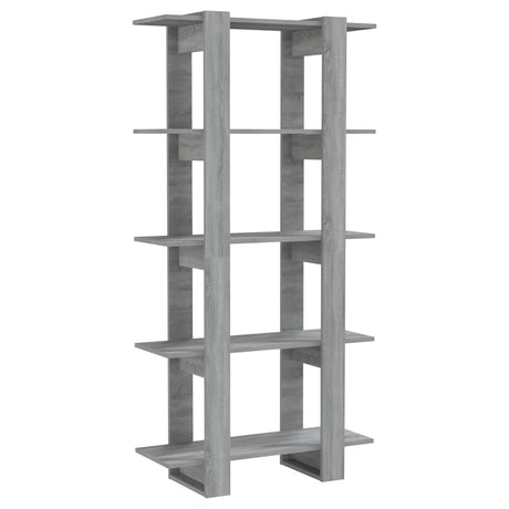 Vidaxl boekenkast kamerscherm 80x30x160 cm bewerkt hout grijs sonoma