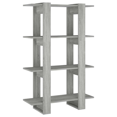 Vidaxl boekenkast kamerscherm 80x30x123,5 cm grijs sonoma eikenkleurig