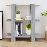 Vidaxl boekenkast kamerscherm 80x30x87 cm grijs sonoma eikenkleurig