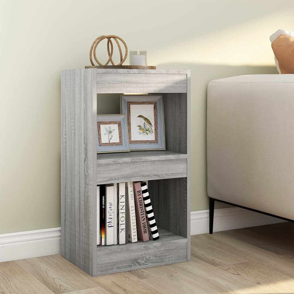 Vidaxl boekenkast kamerscherm 40x30x72 cm grijs sonoma eikenkleurig