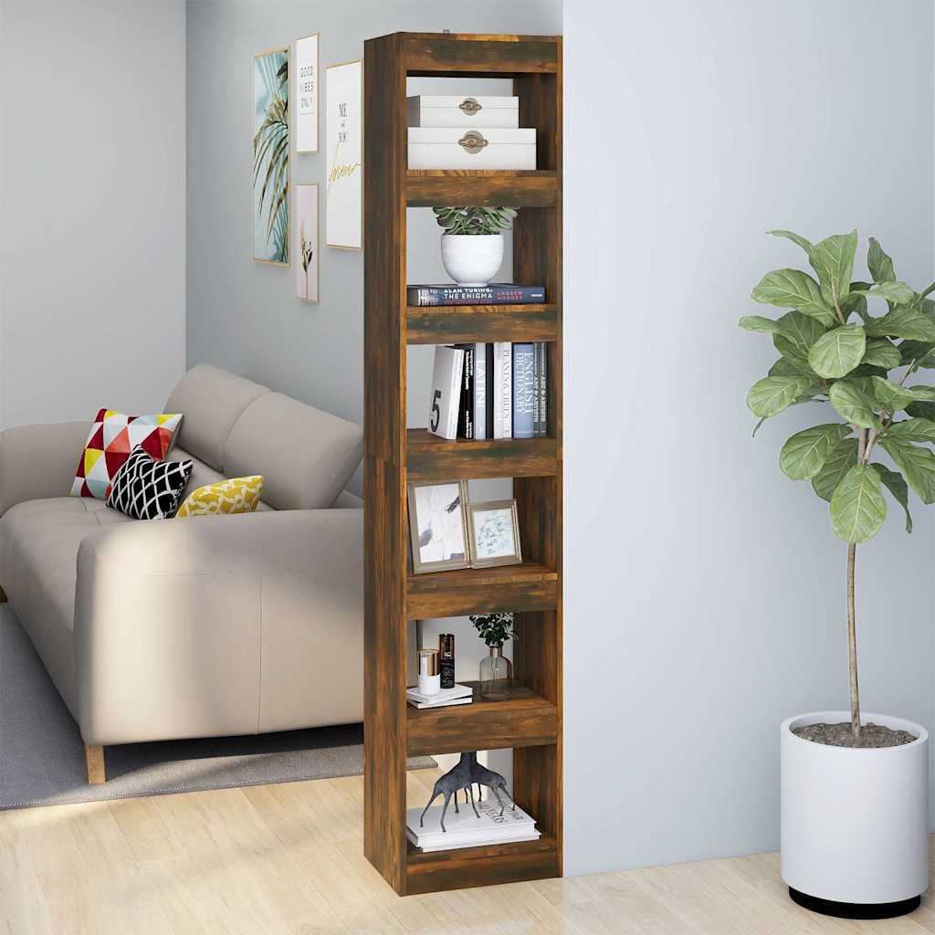 Vidaxl boekenkast kamerscherm 40x30x198 cm gerookt eikenkleurig