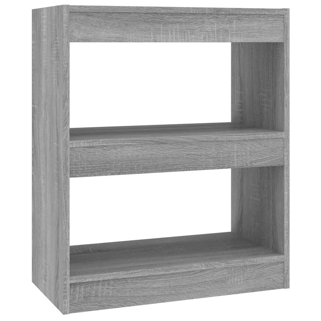 Vidaxl boekenkast kamerscherm 60x30x72 cm grijs sonoma eikenkleurig