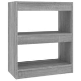 Vidaxl boekenkast kamerscherm 60x30x72 cm grijs sonoma eikenkleurig