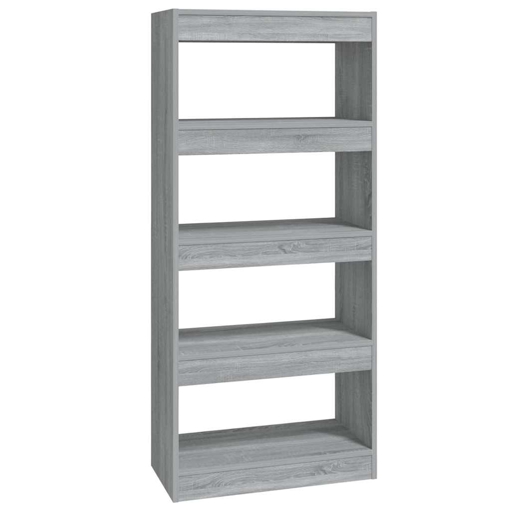 Vidaxl boekenkast kamerscherm 60x30x135 cm bewerkt hout grijs sonoma