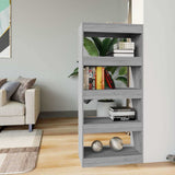 Vidaxl boekenkast kamerscherm 60x30x135 cm bewerkt hout grijs sonoma