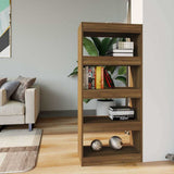 Vidaxl boekenkast kamerscherm 60x30x135 cm bewerkt hout bruineiken