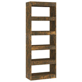 Vidaxl boekenkast kamerscherm 60x30x166 cm spaanplaat gerookt eiken