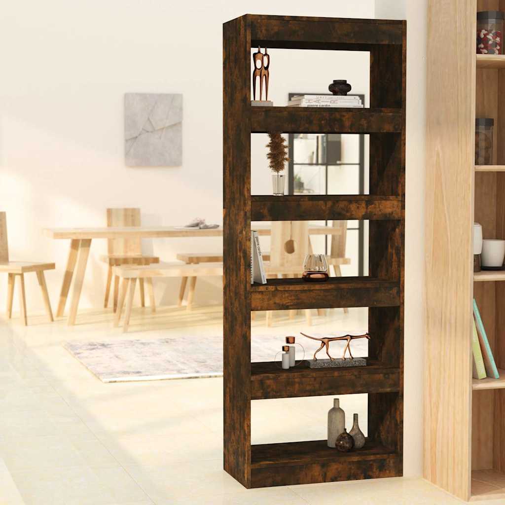 Vidaxl boekenkast kamerscherm 60x30x166 cm spaanplaat gerookt eiken