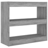 Vidaxl boekenkast kamerscherm 80x30x72 cm grijs sonoma eikenkleurig