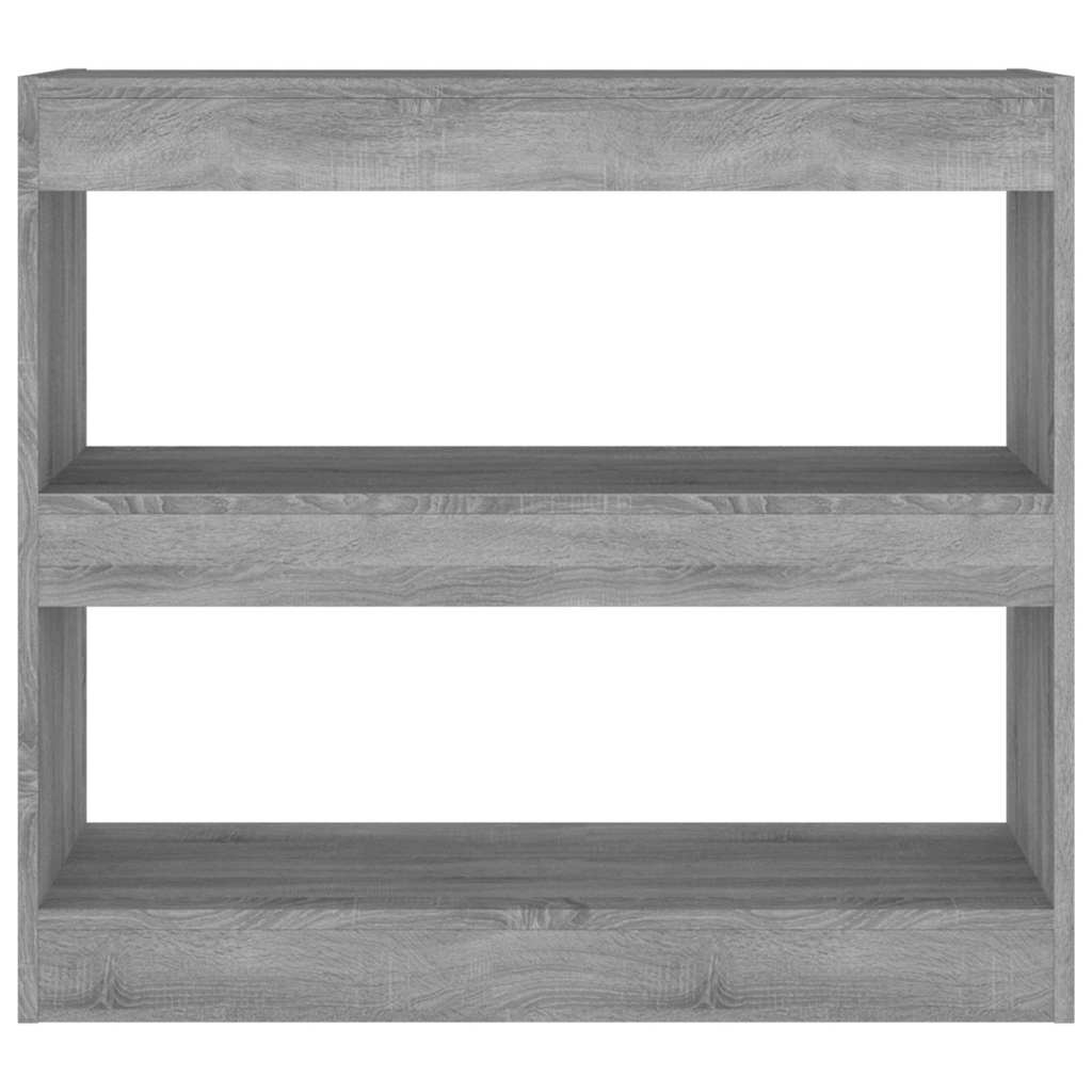 Vidaxl boekenkast kamerscherm 80x30x72 cm grijs sonoma eikenkleurig