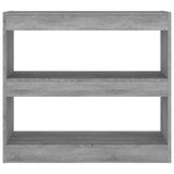 Vidaxl boekenkast kamerscherm 80x30x72 cm grijs sonoma eikenkleurig