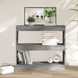 Vidaxl boekenkast kamerscherm 80x30x72 cm grijs sonoma eikenkleurig