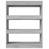 Vidaxl boekenkast kamerscherm 80x30x103 cm bewerkt hout grijs sonoma