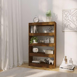 Vidaxl boekenkast kamerscherm 80x30x135 cm spaanplaat gerookt eiken