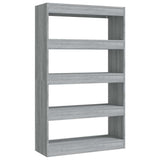 Vidaxl boekenkast kamerscherm 80x30x135 cm bewerkt hout grijs sonoma