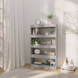 Vidaxl boekenkast kamerscherm 80x30x135 cm bewerkt hout grijs sonoma