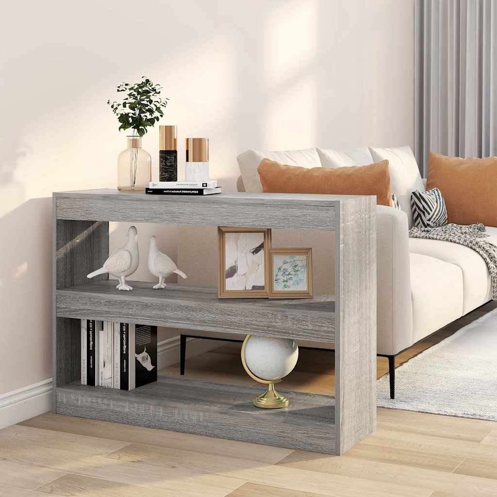 Vidaxl boekenkast kamerscherm 100x30x72 cm grijs sonoma eikenkleurig