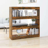 Vidaxl boekenkast kamerscherm 100x30x103 cm gerookt eikenkleur