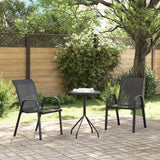 Vidaxl tuinstoelen stapelbaar 2 st textileen stof zwart