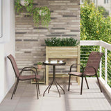 Vidaxl tuinstoelen stapelbaar 2 st textileen stof bruin