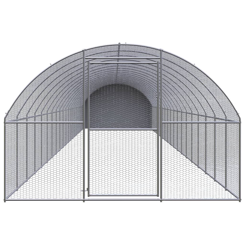 Vidaxl Poulet lafen 3x20x2 m galvaniséiert Stol