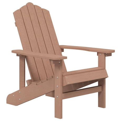 Vidaxl tuinstoel adirondack met tafel hdpe bruin