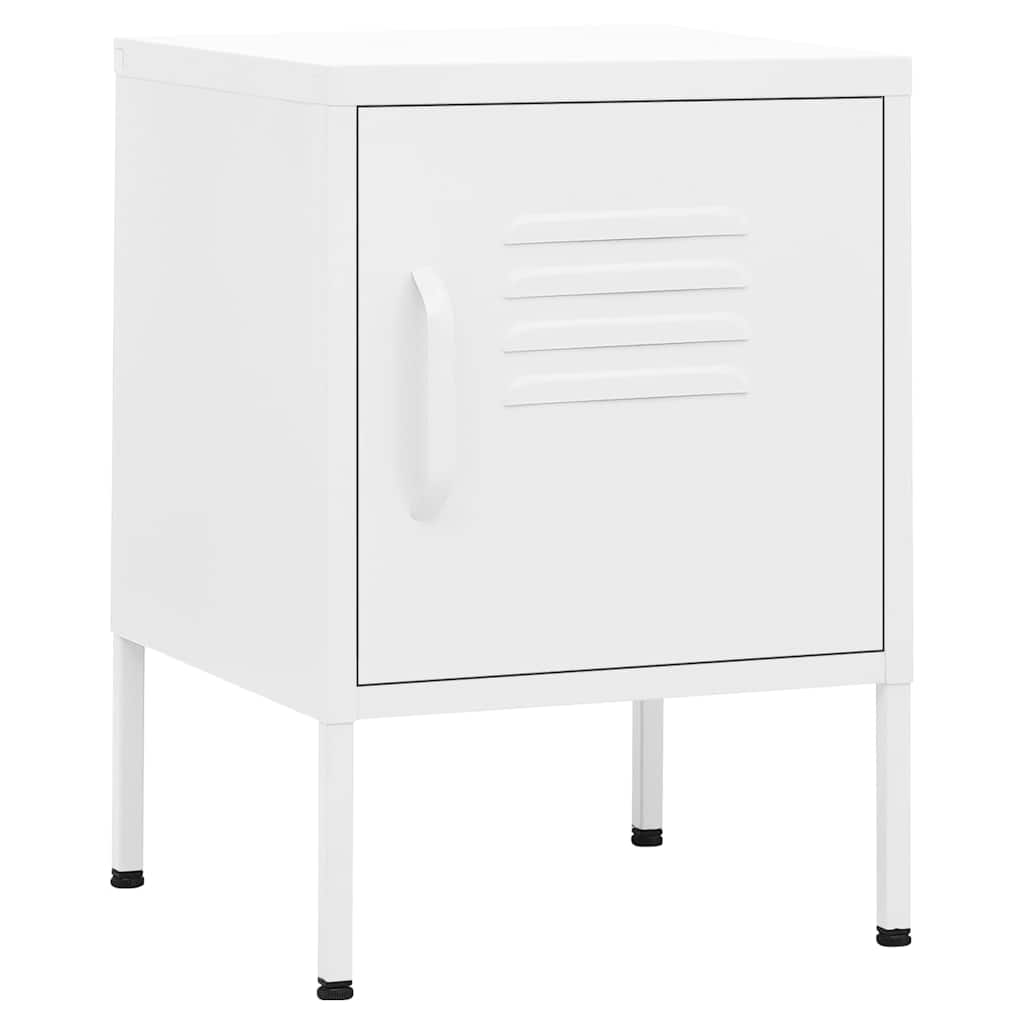 Vidaxl nachtkastjes 2 st 35x35x51 cm staal wit