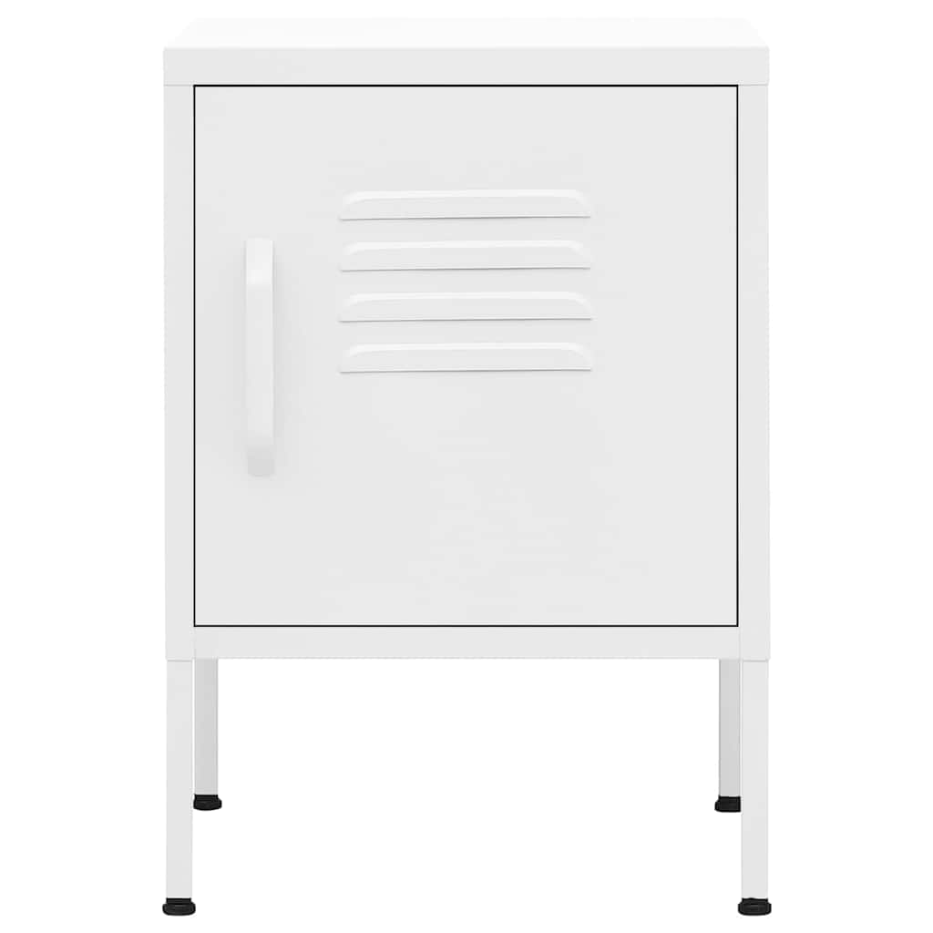 Vidaxl nachtkastjes 2 st 35x35x51 cm staal wit