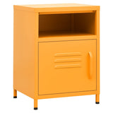 Vidaxl nachtkastjes 2 st 35x35x51 cm staal mosterdgeel