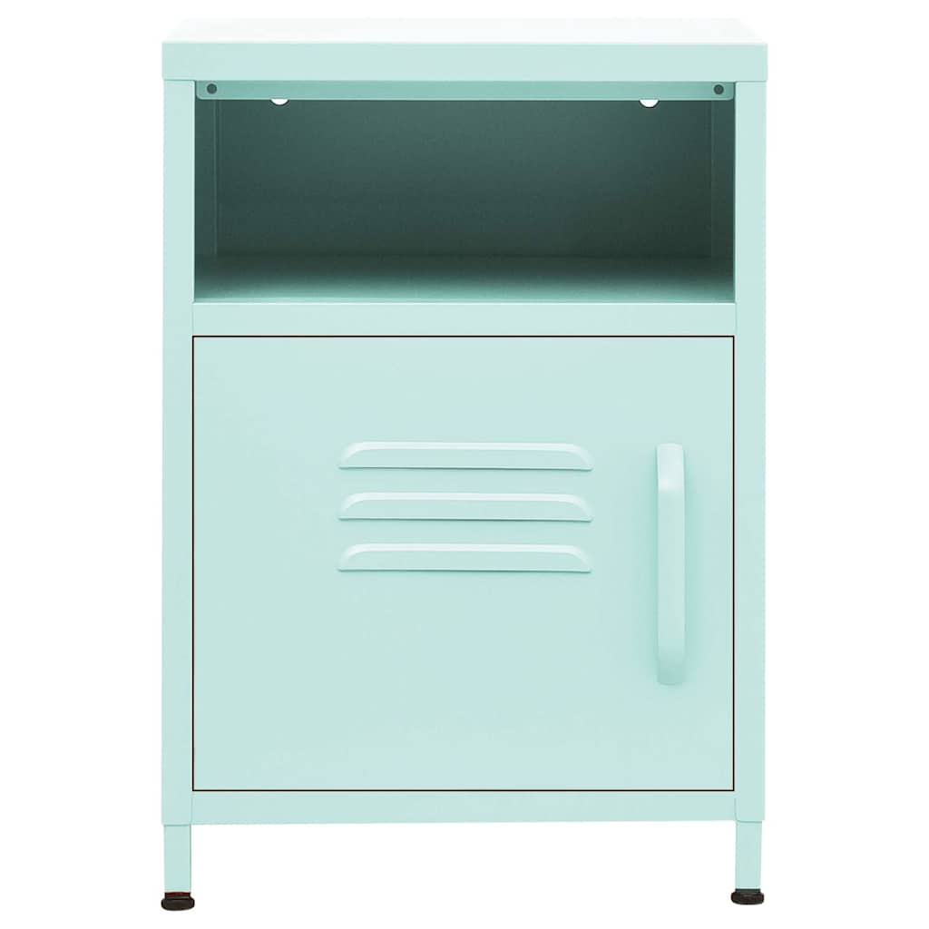 Vidaxl nachtkastjes 2 st 35x35x51 cm staal mintkleurig