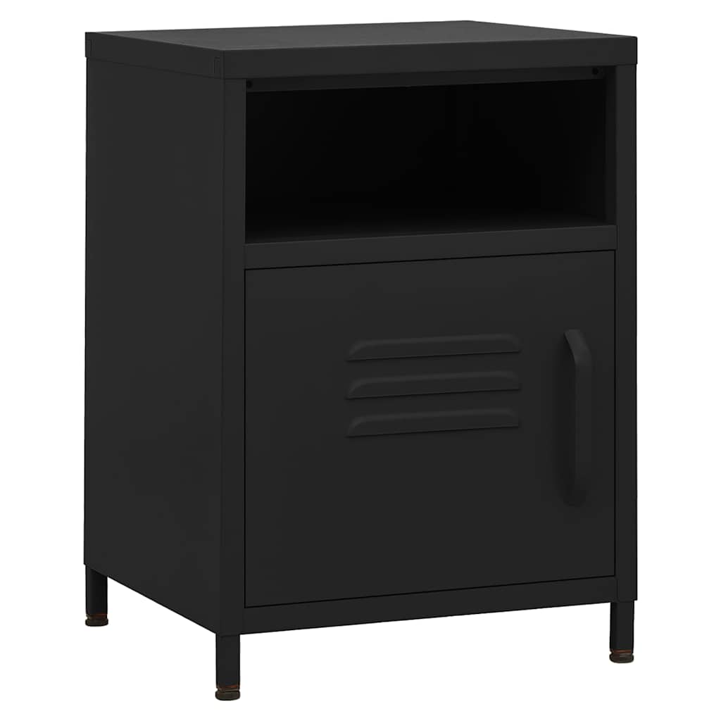 Vidaxl nachtkastjes 2 st 35x35x51 cm staal zwart