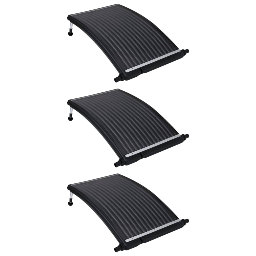 VidaXL Zwembadverwarmingspaneel solar 3 st gebogen 110x65 cm