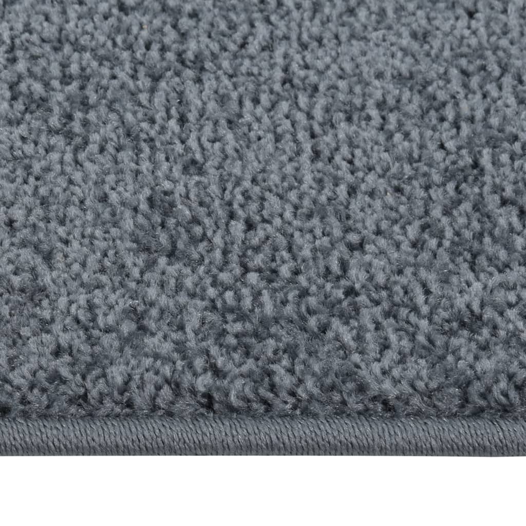 Vidaxl Rug Kortpolig 80x150 cm Anthracite -farget