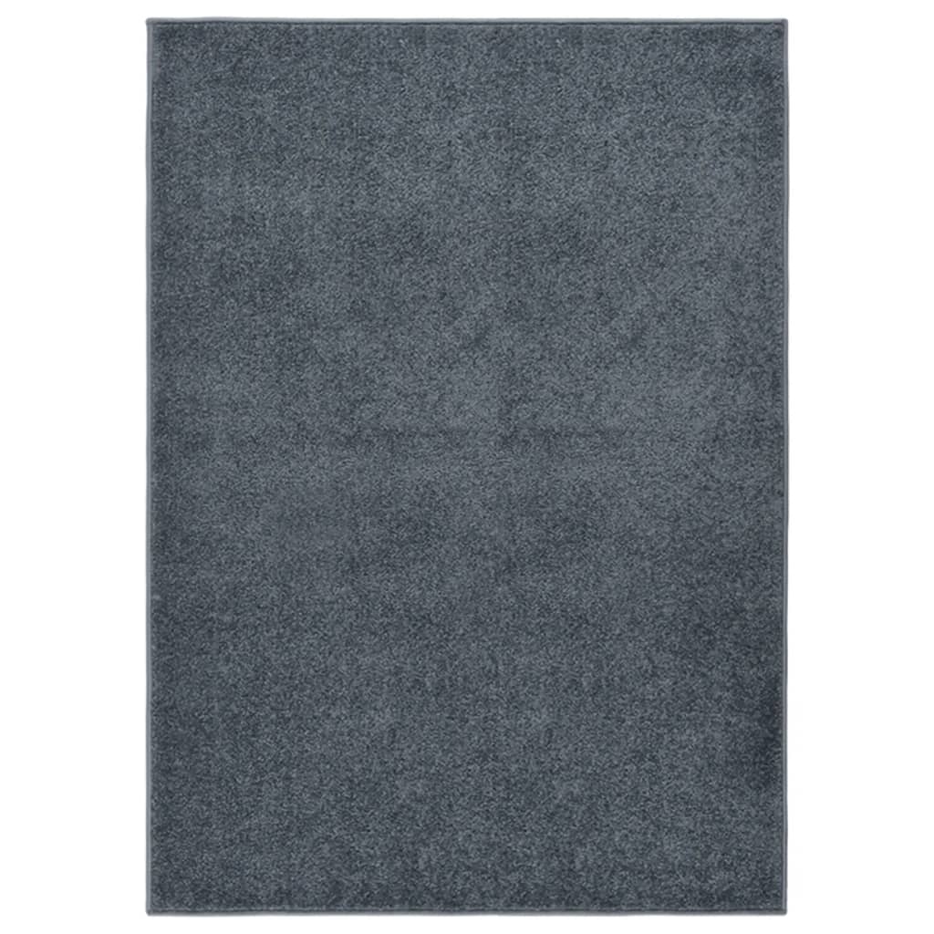 Vidaxl Rug Kortpolig 120x170 cm antracit -farvet