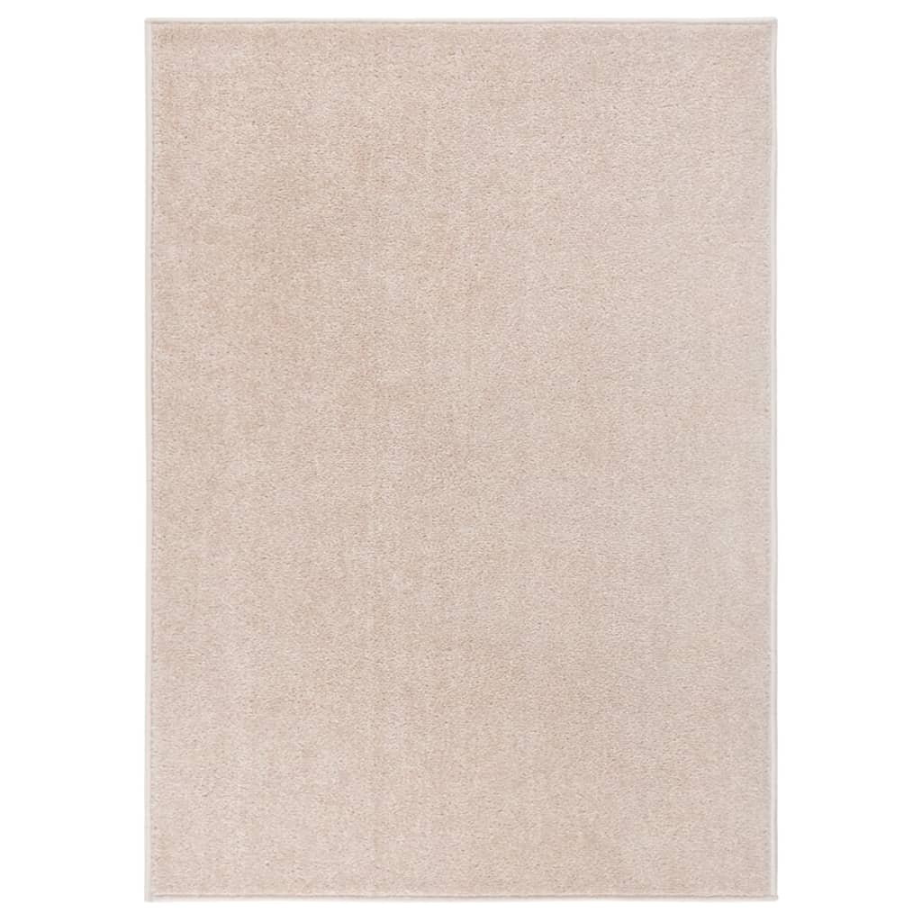 Vidaxl Rug Kortpolig 140x200 cm mørk beige