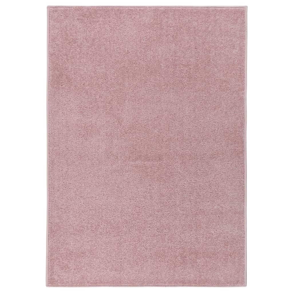 VidaXL Vloerkleed kortpolig 120x170 cm roze