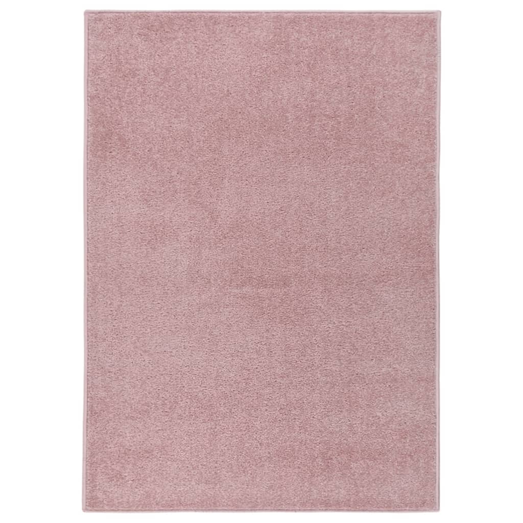 Vidaxl Rug Kortpolig 240x340 cm rosa