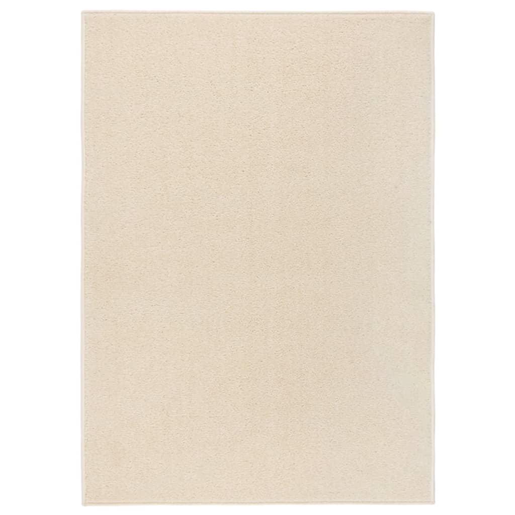 Vidaxl Rug Kortpolig 120x170 cm creme -farvet