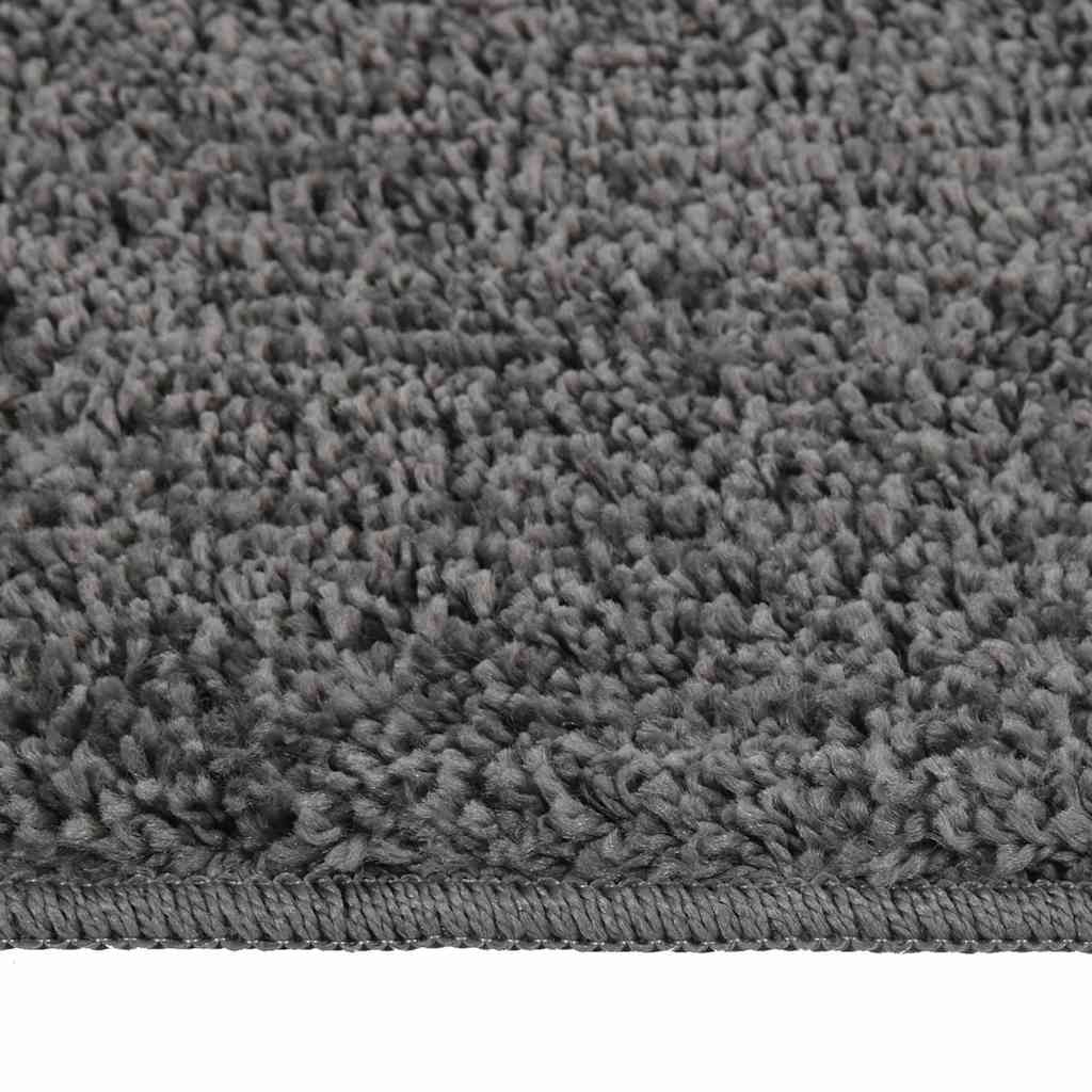 Vidaxl vloerkleed shaggy anti-slip 200x290 cm donkergrijs