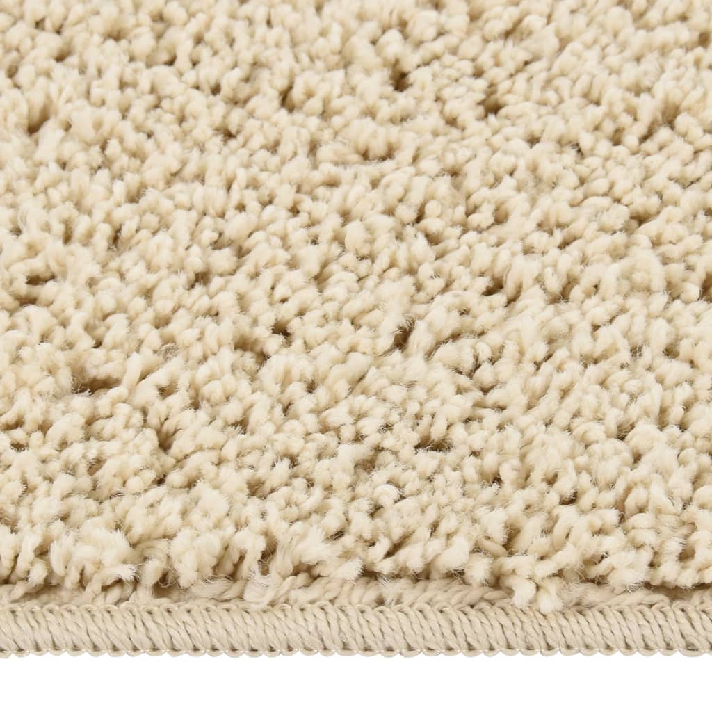 Vidaxl Rug Shaggy Anti-Slip 80x150cm kremfarget