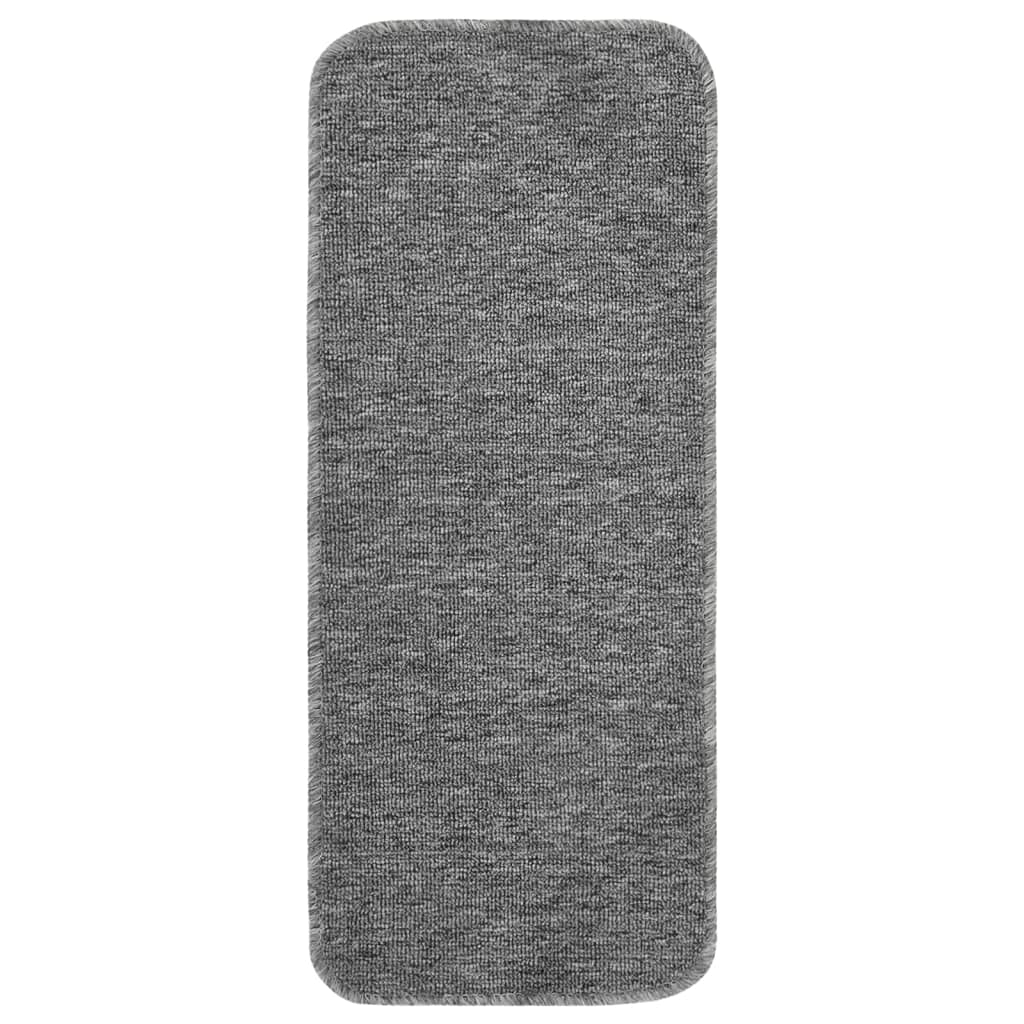 Vidaxl stair mats 15 st anti-slip rectangular 60x25 cm gray