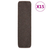 Vidaxl stair mats 15 st anti-slip rectangular 75x20 cm brown