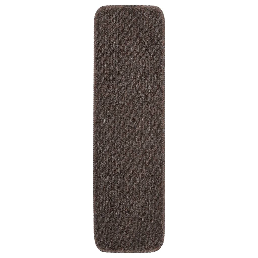 Vidaxl stair mats 15 st anti-slip rectangular 75x20 cm brown