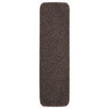 Vidaxl trapmatten 15 st anti-slip rechthoekig 75x20 cm bruin